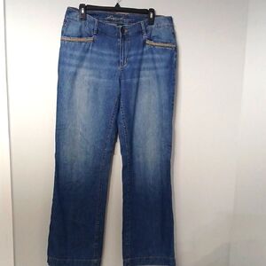 Eddie Bauer Women's Blue Jeans, Gentle Used SZ 10, Straight Leg